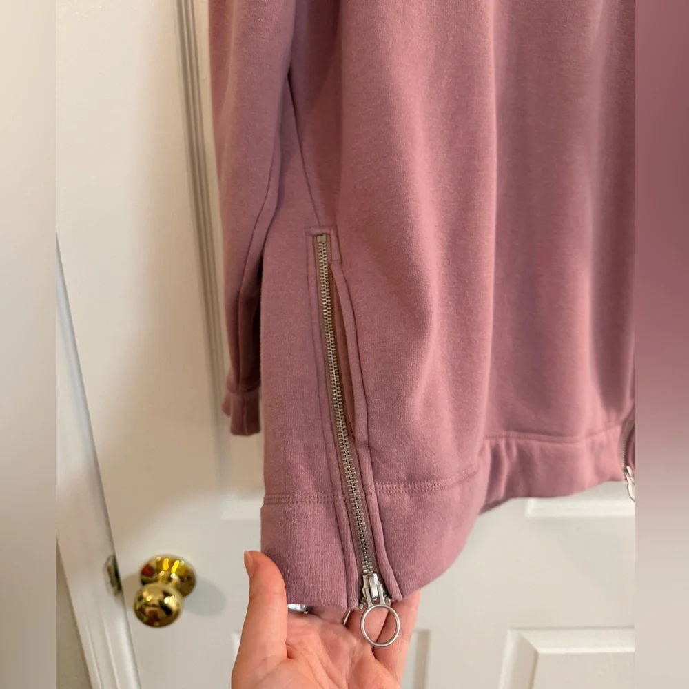 Athleta ‘Cozy Karma’ Side Zip Funnel Neck Plush Interior Sweatshirt - Women’s S - Picture 6 of 7